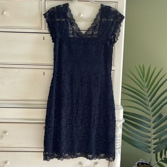 Onyx Nite Black Lace Dress size 12 - Picture 2 of 10
